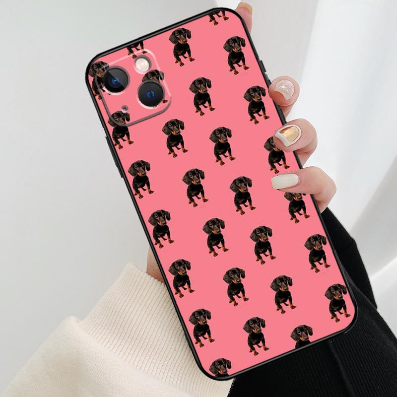 Cute Dachshund Sausage Dog Phone Case For iPhone 17 Pro Max 16 15 11 13 12 14 Pro Max mini 15 16 Plus 16e 17 Air Cover