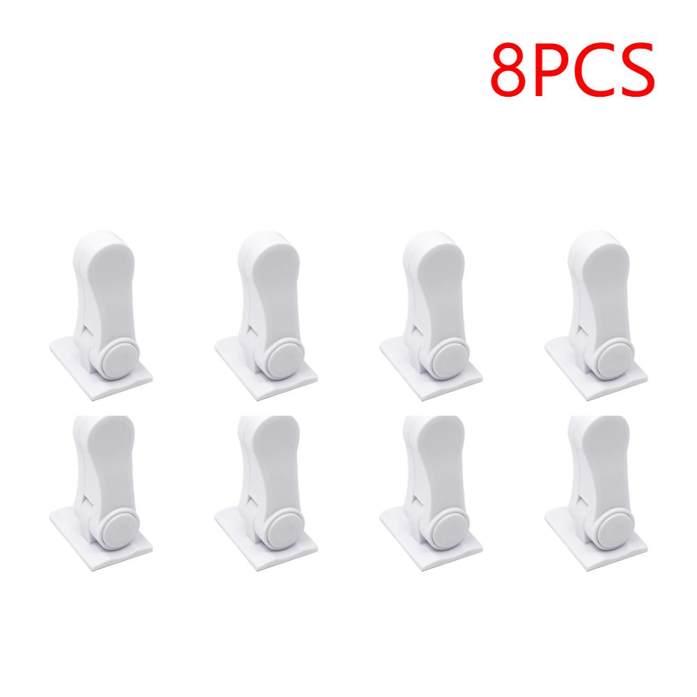 10-1pcs Child Safe Door Security Latch 180° Rotating Cabinet Lock Self Adhesive Window Door Handle Lock for Window Door Cabinet