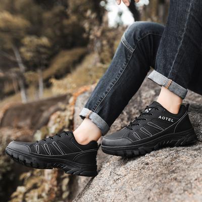 Men's Shoes Shoes Leather Surface Dirt-resistant Hiking Shoes Platform Non-slip Wear-resistant Men's Outdoor Work Shoes
