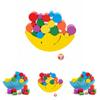 Wooden Childrens Moon Balance Beam Game With Stacking Blocks For Early Learning
