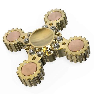 Pirkstu galu žiroskops W4 Gear Steam Turbine Tīra vara Fidget Spinner Noņemams metāla žiroskops Anti Trauksme Bērni Pieaugušo Rotaļlietas EDC
