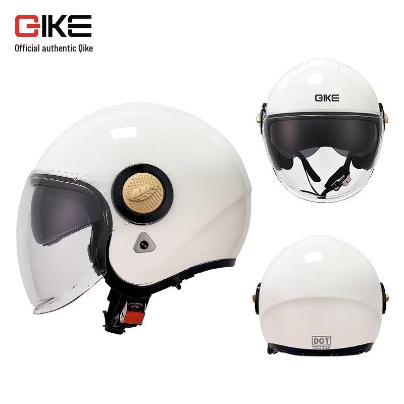 Men's Retro Motorcycle Helmet, 3C Certified, All-Season, Autumn/Winter, Half Helmet for Electric Vehicles
