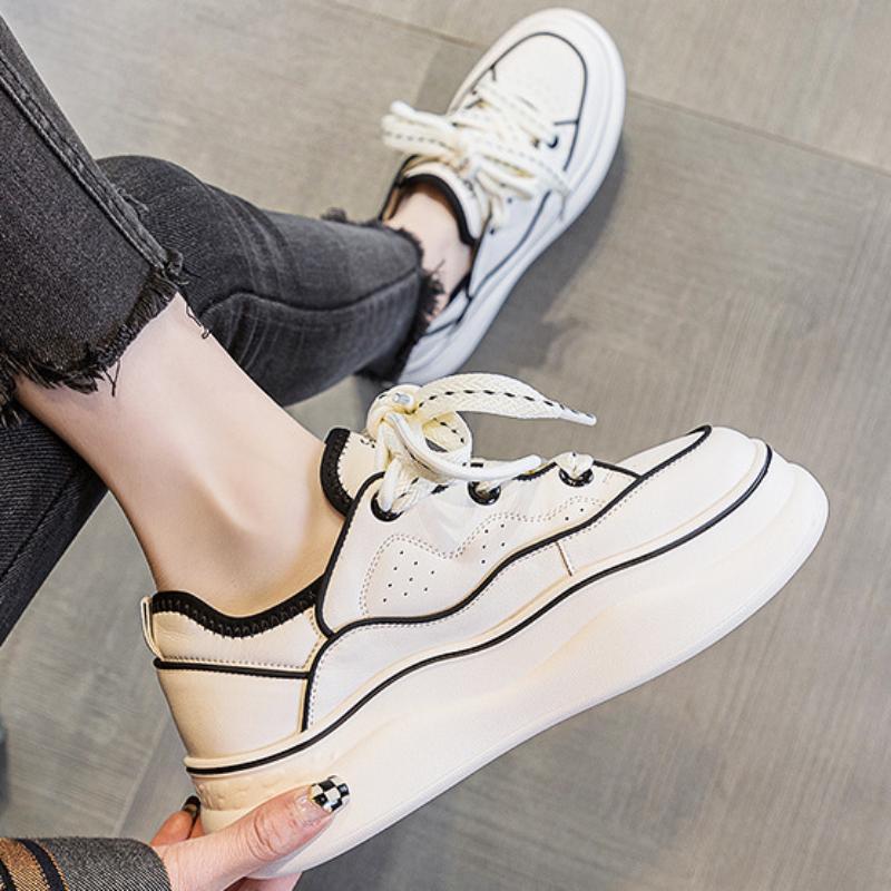 Outdoor Running Shoes for Women Comfortable Breathable 2024new Thick Bottom Sneakers Fashion Simple Autumntime Casual Shoes