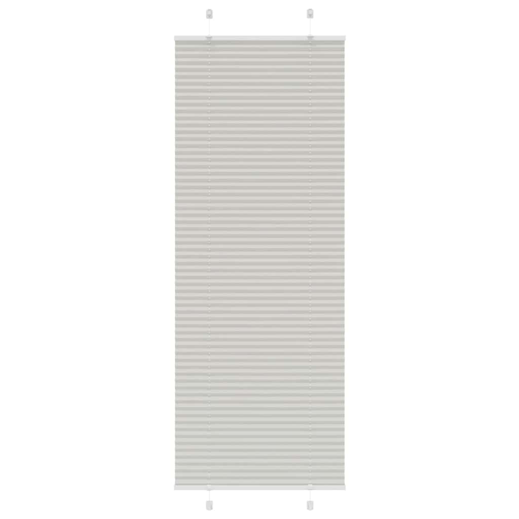 Roleta Plisowana Jasnoszara 80X200 Cm Szerokość Tkaniny 79,4 Cm