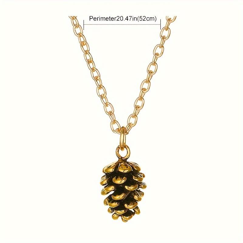 

Pinecone-Shaped Pendant Necklace Suitable for Everyday Outfits, Designed for Those Who Pay Attention to Style Details