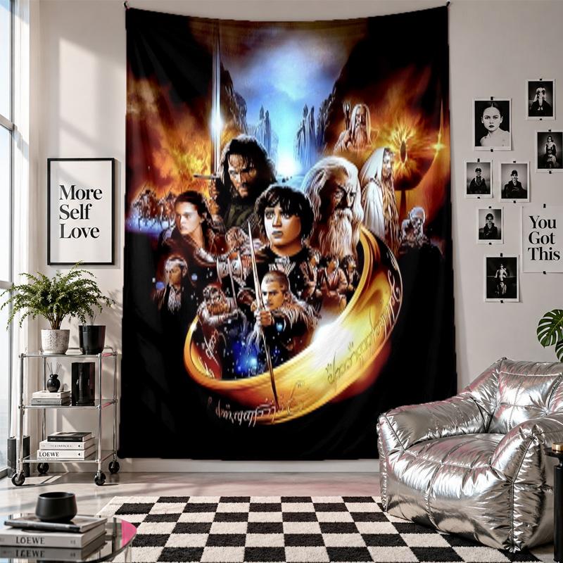 Wall TapestryThe Lord of the Rings Art Hanging Cloth Decorative Background Cover for Room Decoration