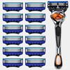 Gillette Five-Blade Men's Manual Razor with Old-Fashioned Handle and Beard Razor Holder