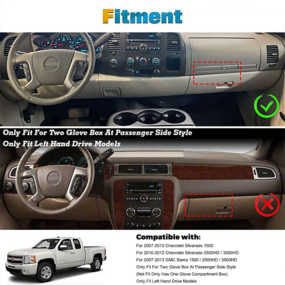 For Chevrolet Silverado/GMC Sierra 2007-2013 Car Dashboard Cover Mat Dash Board Sun Shade Anti-UV Pad Sun-proof Carpet Cushion