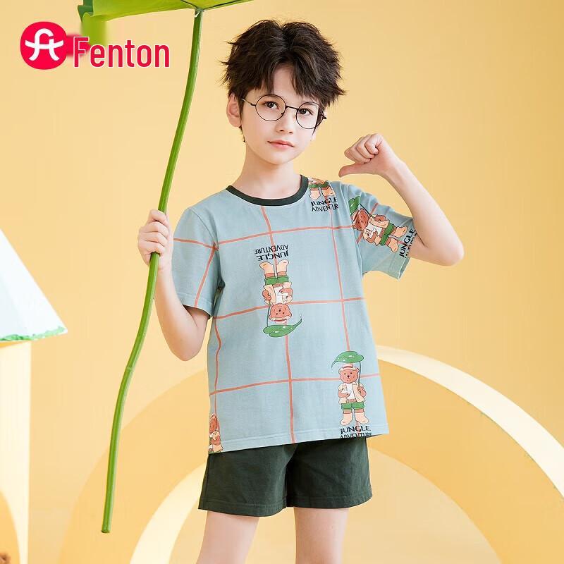 Fenteng Kids  Bear Tribe Summer Cotton Pajama Set 120
