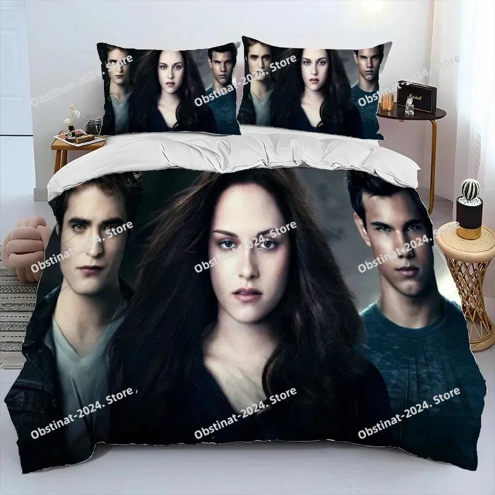 Top 3D The Twilight Saga HD Bedding Set Printed Bed Set With Pillowcase Bed Duvet Cover Soft Single Double Queen Super King Size