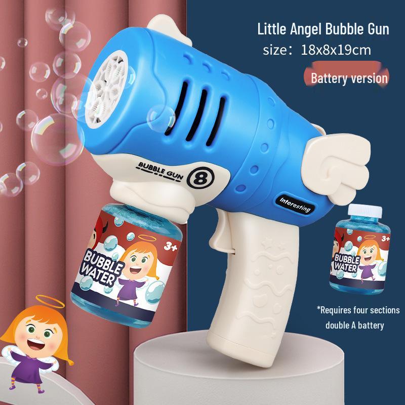 Electric Gatling Bubble Gun Toy - Automatic Bubble Blower with Camera for Kids