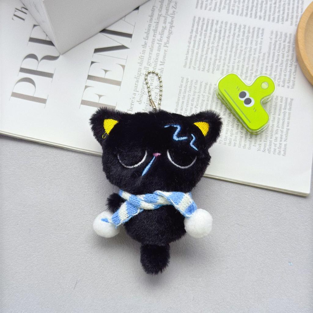 Popular Little Black Cat Plush Doll Pendant Cute Doll Doll Keychain Children's Bag Pendant Gift