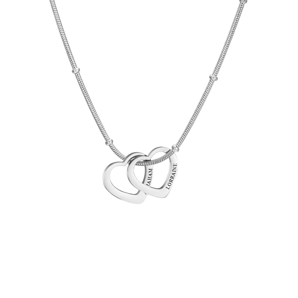 Cazador Custom Name Hearts Necklaces for Women Personalized Pendant Snake Chain Stainless Steel Jewelry Gift 2026