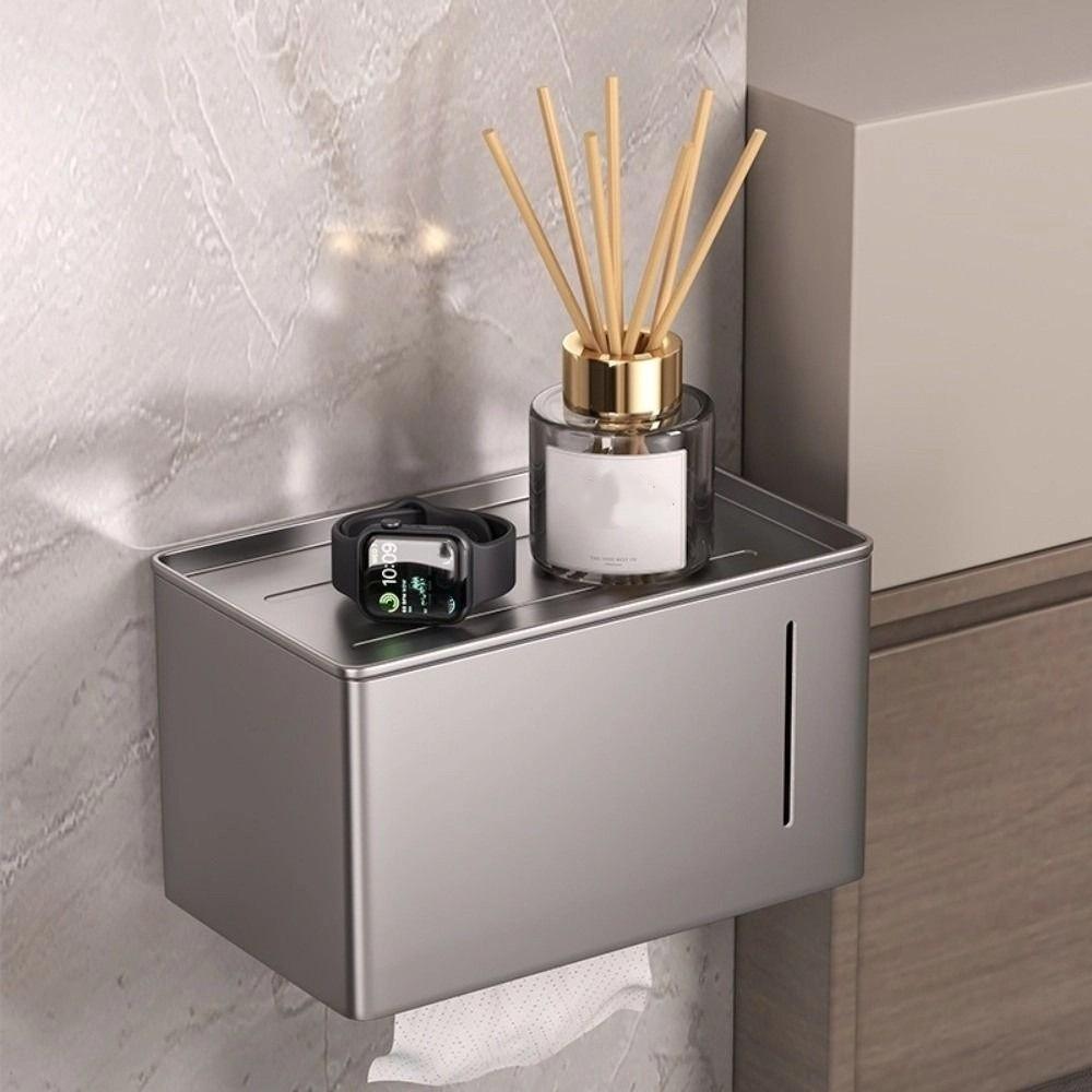 Waterproof Bathroom Tissue Rack Non Perforated Roll Paper Box  Bathroom Accessories