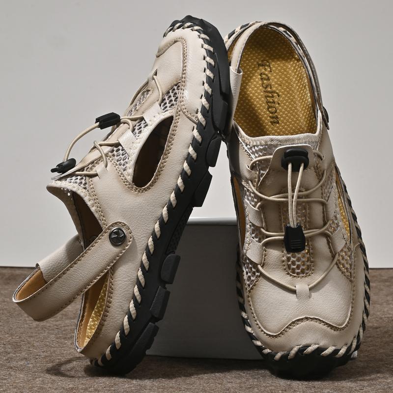 Hot Summer Men's Sandals Outdoor Mesh Sandals Soft Clogs Men Sandals Slides Handmade Dropship Sandals Roman Outdoor Slippers