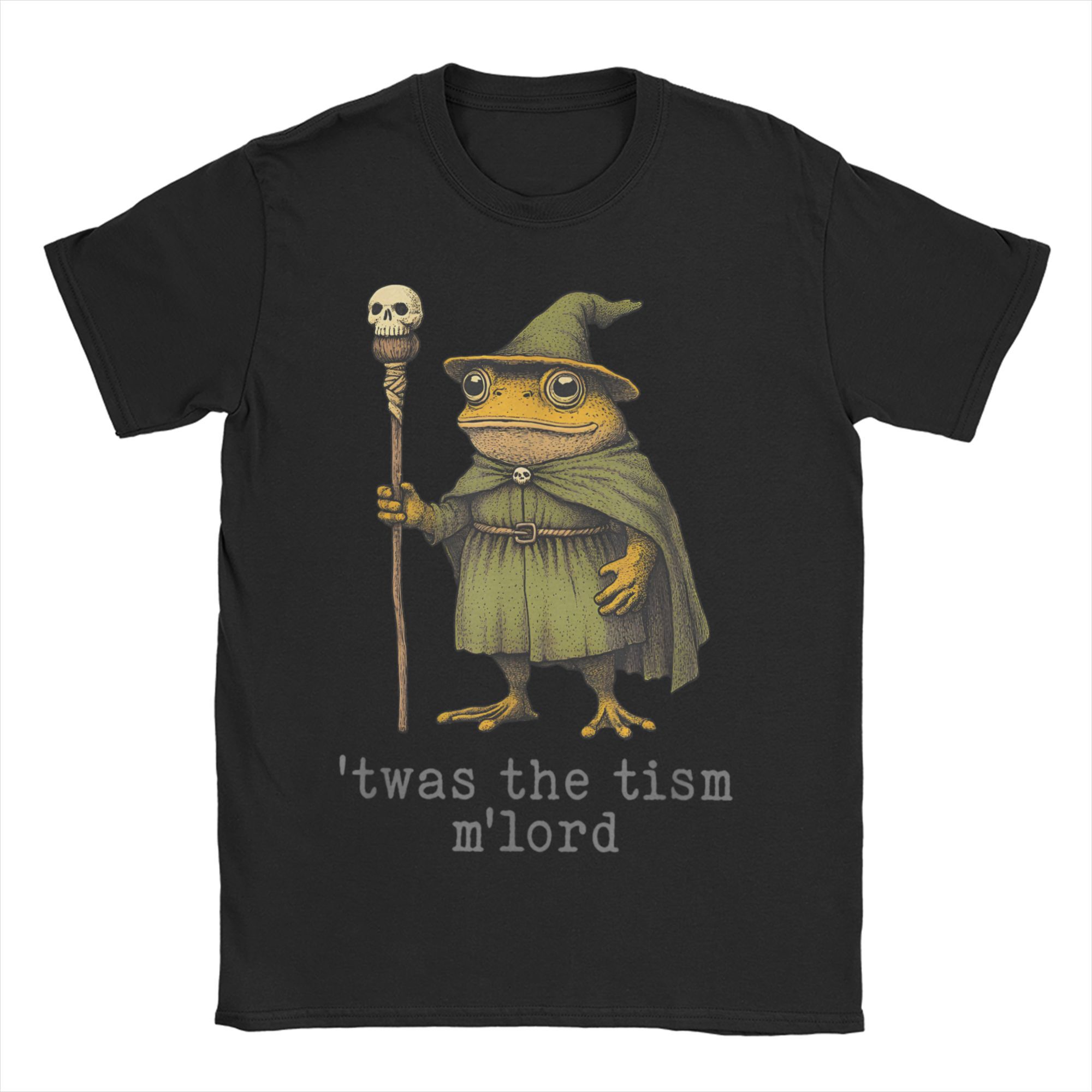 BenberFashion Nieuwigheid Twas The Tism M Lord T-shirts Heren Dames Ronde Hals Katoenen T-shirts Autisme Kikker Meme Korte Mouw T-shirt Kleding S
