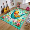 Custom Winnie Mat Personalized Name, Polyester Washable Indoor Entryway Rug, Gift for Christmas, Easter, Thanksgiving Day