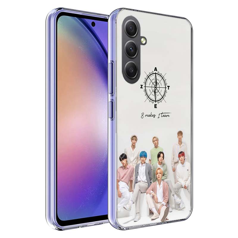 K-KPOP A-ATEEZ Чехол для Samsung A54 A34 A24 A14 A53 A33 A23 A13 A52S A32 A22 A12 Телефон Galaxy A03 A04 A02S A42 A73 ТПУ Чехол Samsung A04 gray