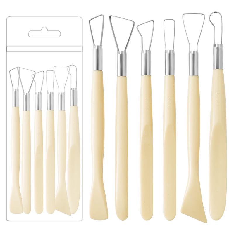 6-Piece Clay Sculpting Tool Set for DIY Polymer and Ceramic Projects