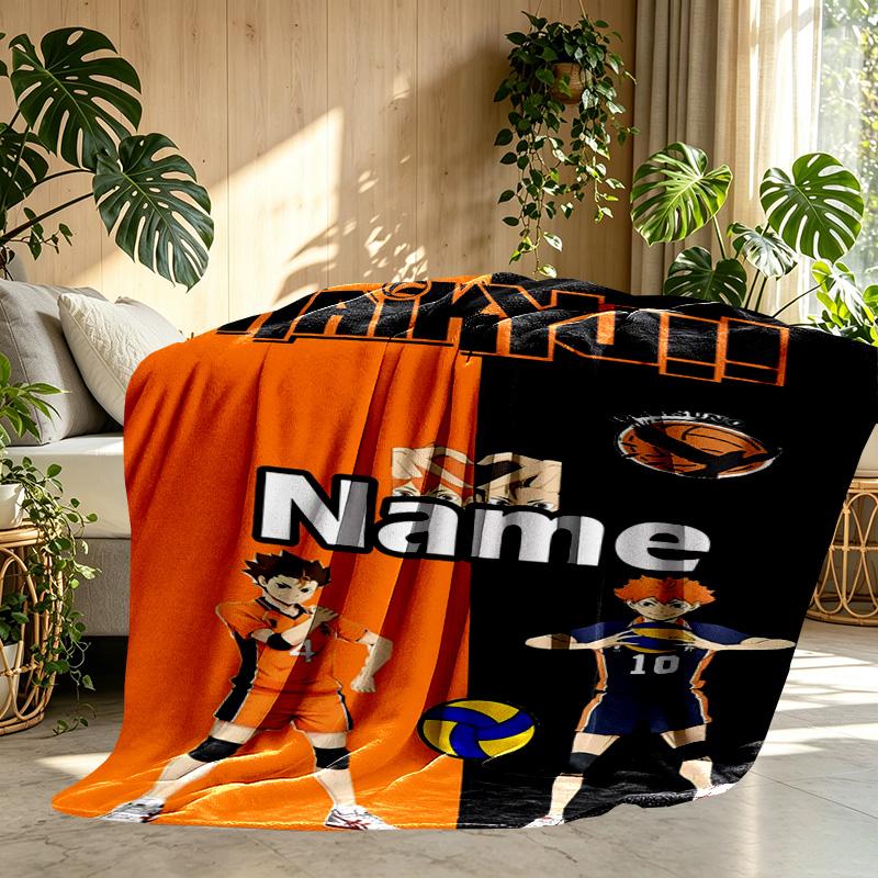Custom Name Personalized Haikyu Print Blanket, Home Decor, Bedroom, Sofa, Camping, Couch, Gifts for Birthday ChristmasEnthusiasts