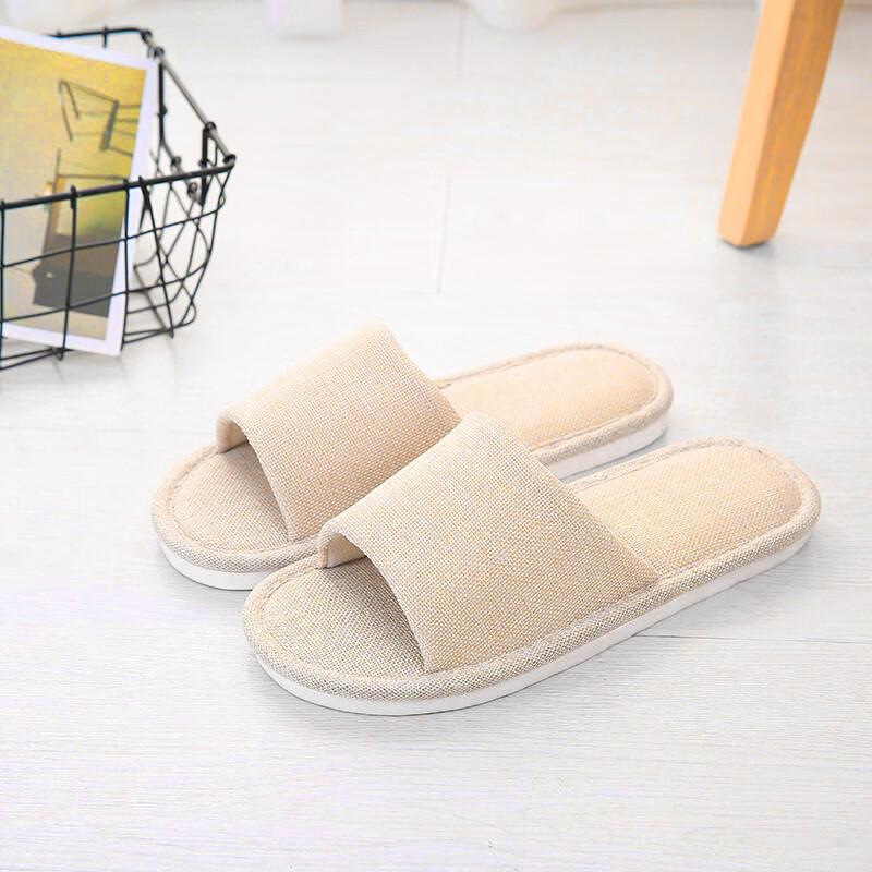 Changbaosen Cotton Linen Anti-Slip Indoor Slippers