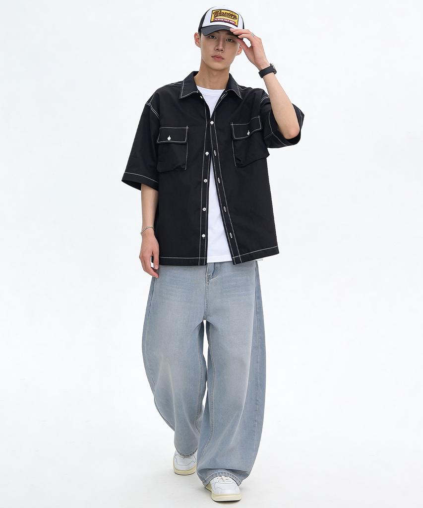 ARTISTWEAR Haverfit Washed Wide Denim Pants