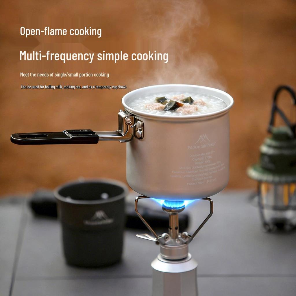 Compact Camping Teapot: Portable Outdoor Cookware for Boiling Water on Wild Stove or Picnic Table