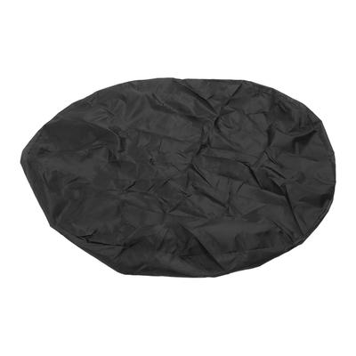 4ft Round Hot Tub Cover Oxford Fabric Folding Heat Insulation Waterproof Dustproof Pool Cover Black