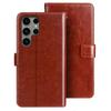 For Samsung Galaxy S24 Ultra Leather Case Crazy Horse Leather Folio Flip Phone Wallet