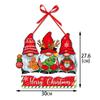 Christmas Door Hanger New  Party Pendants Xmas Tree Hanging Oranments Santa Claus Snoweman Elk  Xmas Navidad Decor
