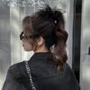 Rope Ponytail Holder Feather Hair Rope Korean Style Scrunchies Satin Hair Ring Female Hair Ties