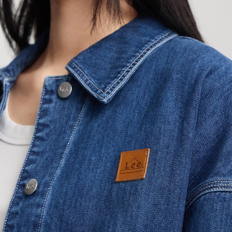 Lee Loose Fit Lapel Short Denim Jacket