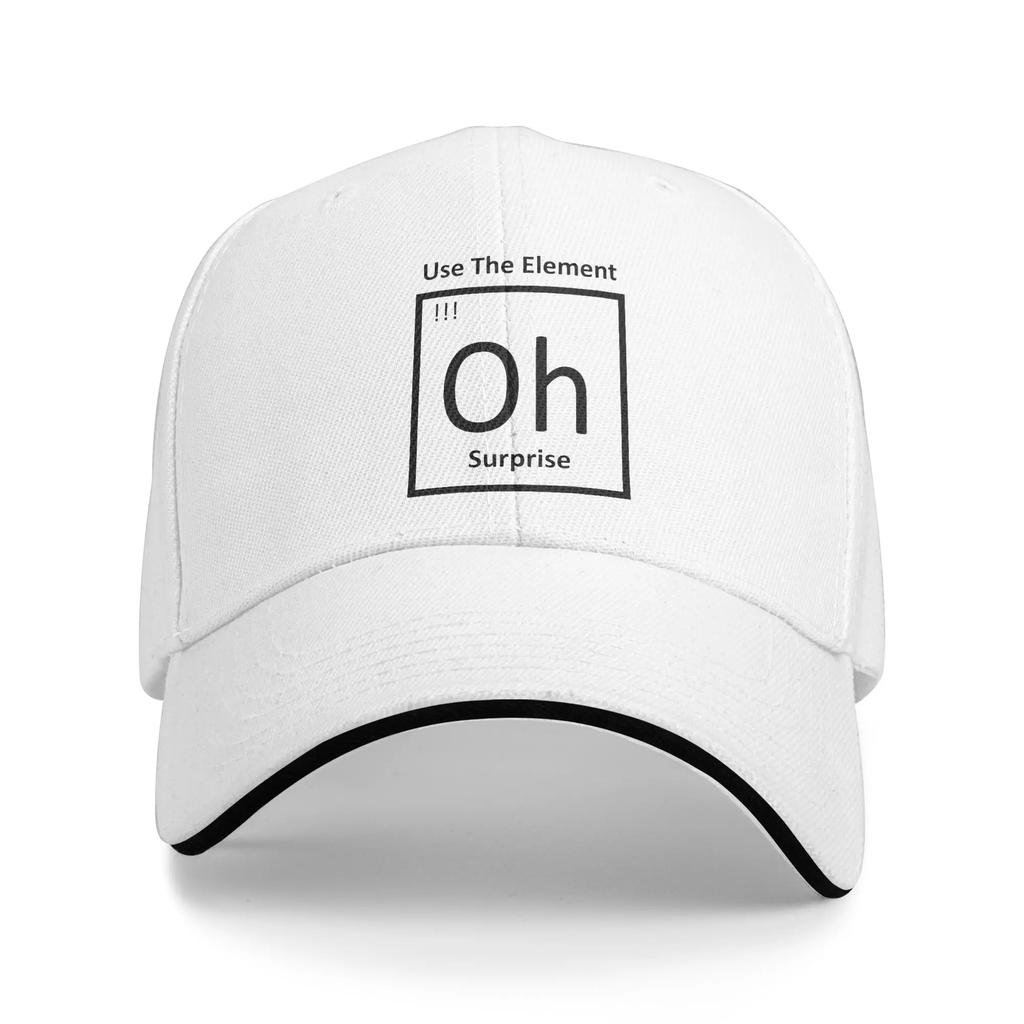 Adult FUNNY PERIODIC TABLE AH THE ELEUnisexT OF SURPRISE Sandwich Hat Outdoor Baseball Caps Sun Hats Adjustable Fishing Hat