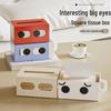 Funny Expression Desktop Car Tissue Box - Creative Napkin Holder for Home Use