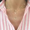 Multilayer Trend Elegant Jewelry Long Snake Chain Crystal Star Pendant Necklace Unquie Women Necklace N0308