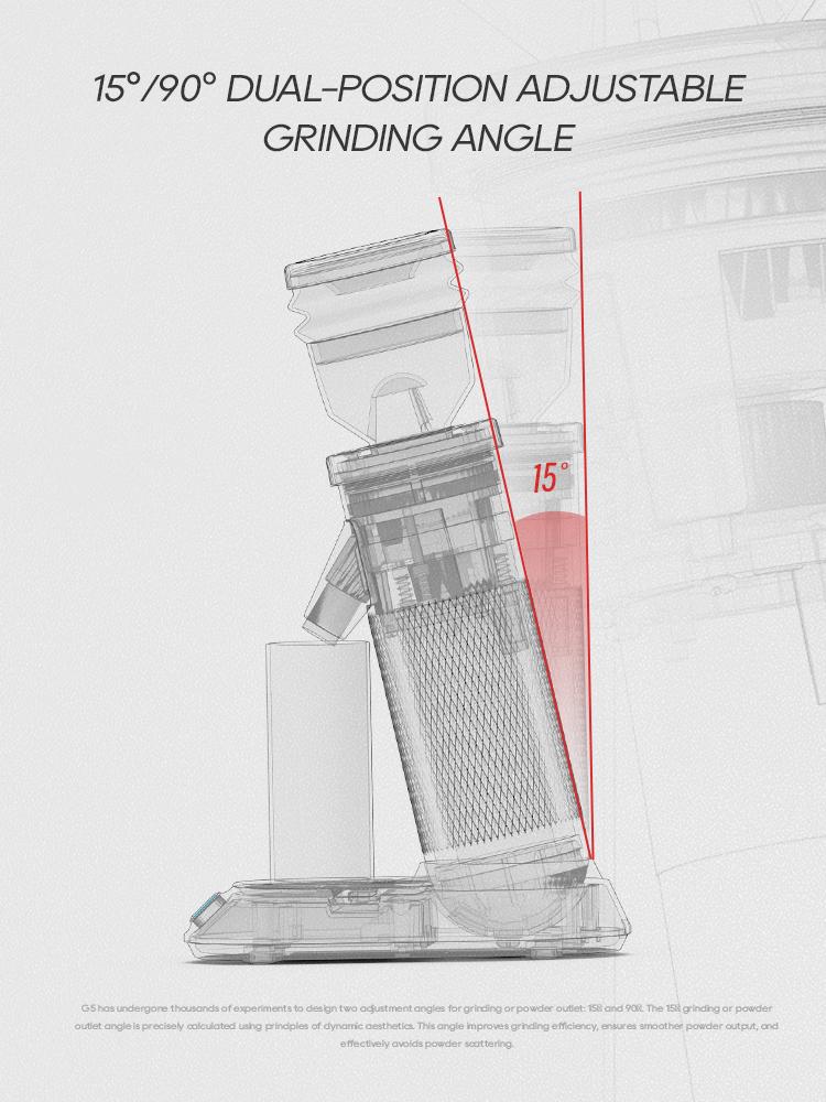 Electric Coffee Grinder HiBREW G5, 48mm Conical Burr, 36 Gears Grinding Adjustable, for Espresso/Turkish/Pour Over/Mocca/Drip Coffee