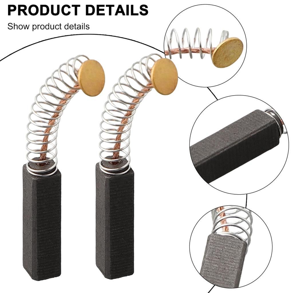 High Performance Replacement Carbon Brushes for Ensuring Motor Power 2pcs