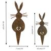 3Pcs Rabbit Yard Plugin Emblems Animal Yard Decor Rabbit Garden Stakes Garden Rabbit Stake Yard Gardening Decor Outdoor