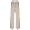 Lässige weiße Basic-Hosen für Damen, Baggy, niedrige Taille, gerade Hose, einfarbig, dünnes Leinen, breites Bein, Pantalones für Damen, Frühlings- und Sommerhose