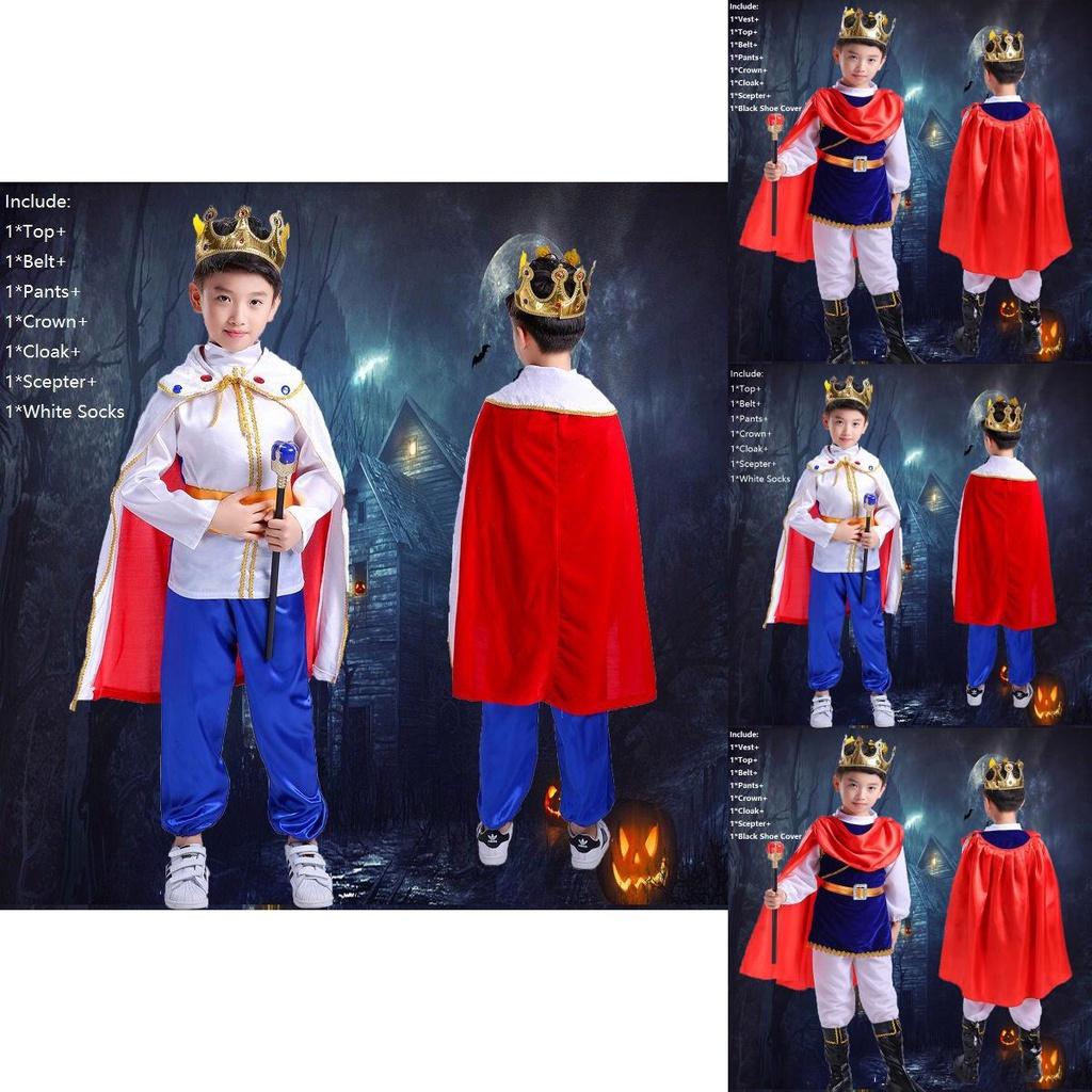 Costum Pirat Copii Băieți Bucanier Prinț Cosplay Halloween Haine de Rege