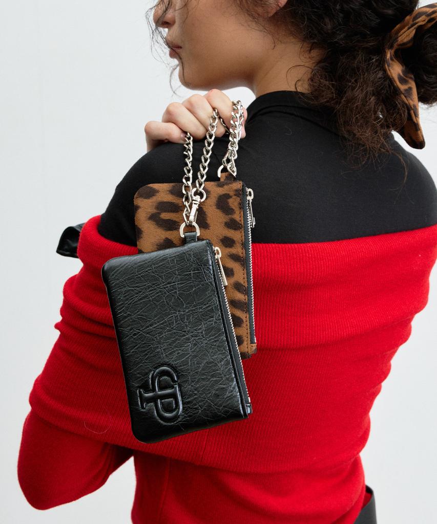 Christine Project Cp Zipper Pouch Wallet(Black Pepper)