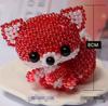 DIY Beaded Animal Craft Kit Cute Fox Figure Handmade Beadwork Model Kit for Creative Home Decoration and Collectible Display
