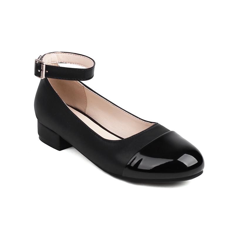 

ANNYMOLI, женские туфли на плоской подошве с ремешком на щиколотке, перчатки с круглым носком и пряжкой, лаконичная женская модная повседневная обувь, весна-осень, черный абрикос 46 34 чёрный