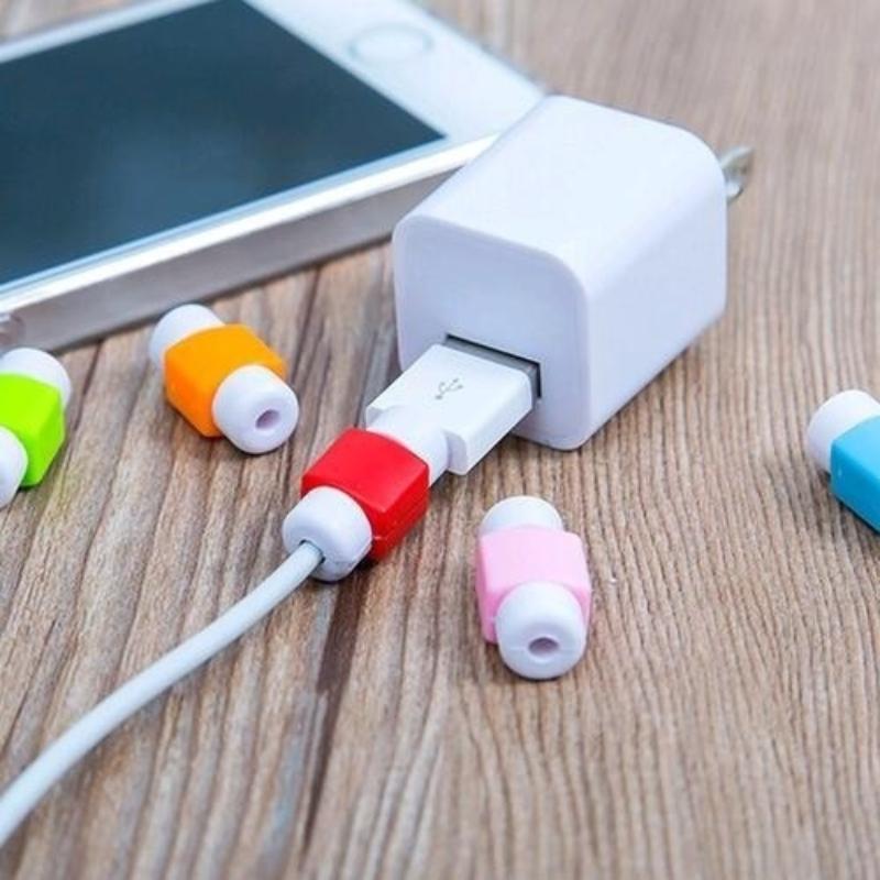 10 Pièces Étui de Protection de Câble de Données Couvercle Protecteur en Spirale pour Câble de Charge Étui de Charge pour Téléphone Rangement d'Écouteurs Cadeaux Couleur Aléatoire