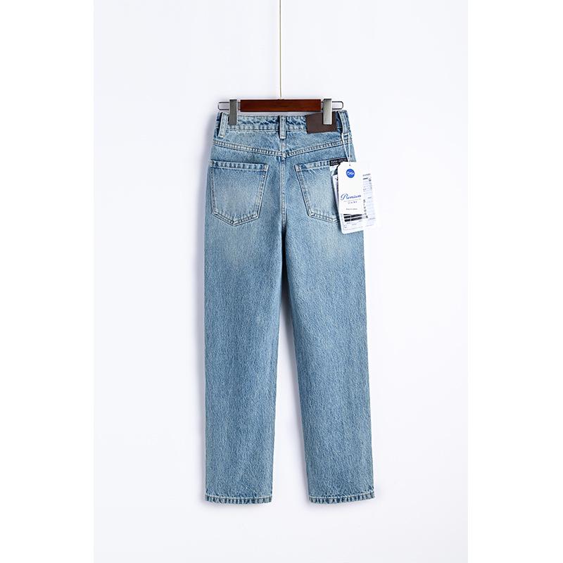 Women s High-Waist White Linen Jeans - Slimming Straight Cigarette Pants for Spring 27