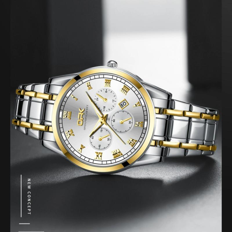 OPK Fashion Mens Watches Top Brand Luxury Quartz Wrist Watch for Men Waterproof Sport Chronograph Watch