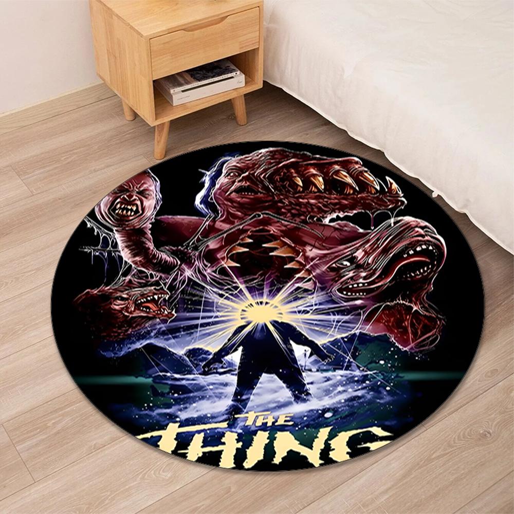 The Thing Printed Round Rug Carpet Chair Rug Area Rug Entryway Doormats,for Office Chair Living Room Bedroom Kitchen Room.