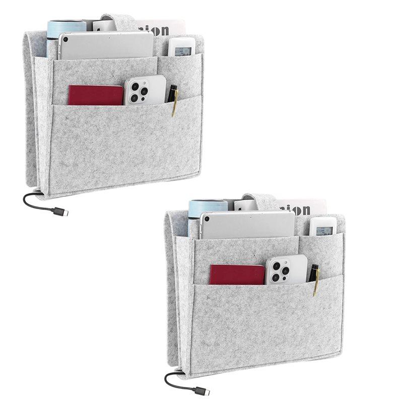 For Bed Organizer Bag For Bedside Storage Bunk For Bed Shelf Holds As Books Remote Control Magazines Easy Placement Holder 3630₽