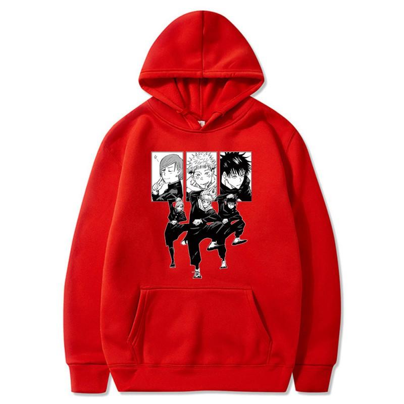 Anime Hoodie Jujutsu Kaisen Printed Sweatshirt Unisex Long Sleeve Pullover Casual Streetwear