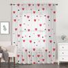 1PC Soft Heart Whisper Sheer Curtain-Multi-Color Love Heart Pole-Mounted Curtain Light Sweet Atmosphere Decorative Sheer Curtain